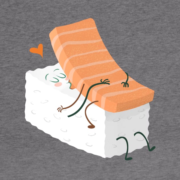 Rice and Salmon in Love by Queenmob